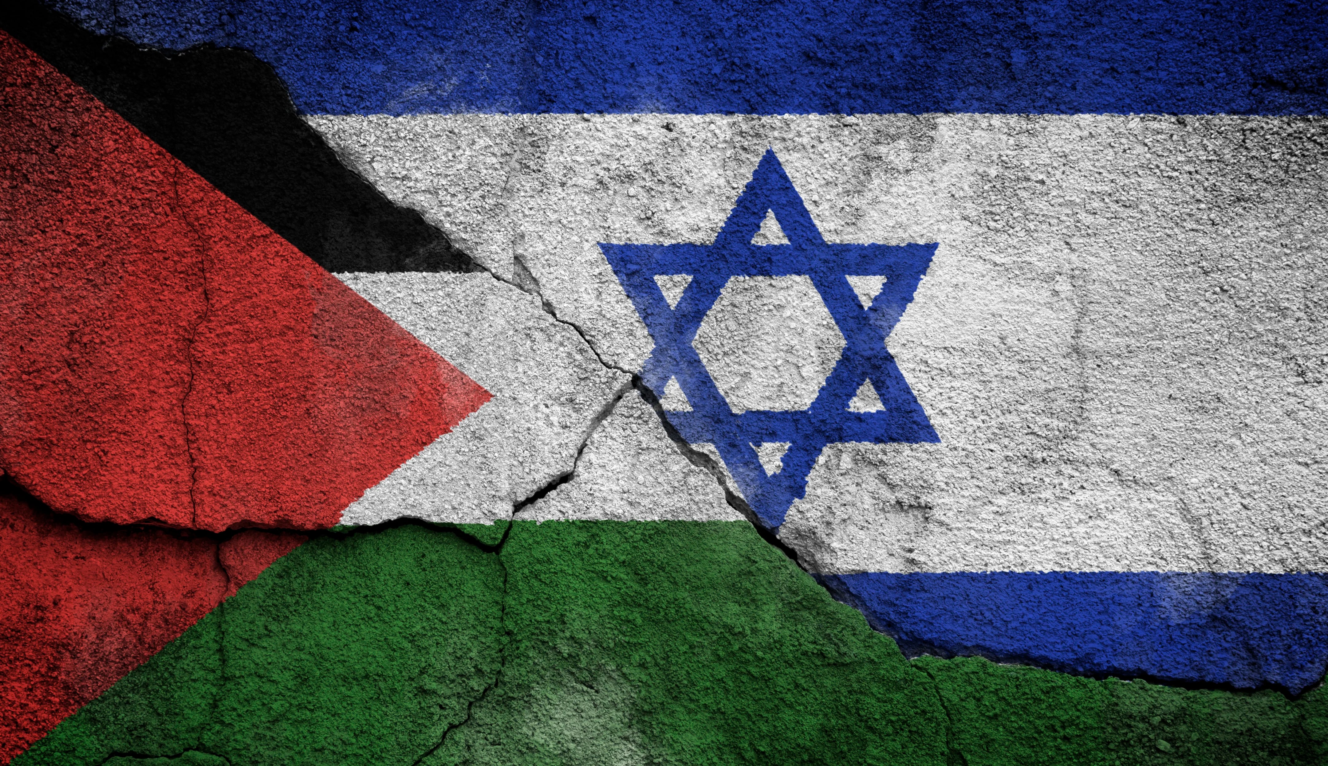 Israeli-Palestinian conflict concept.