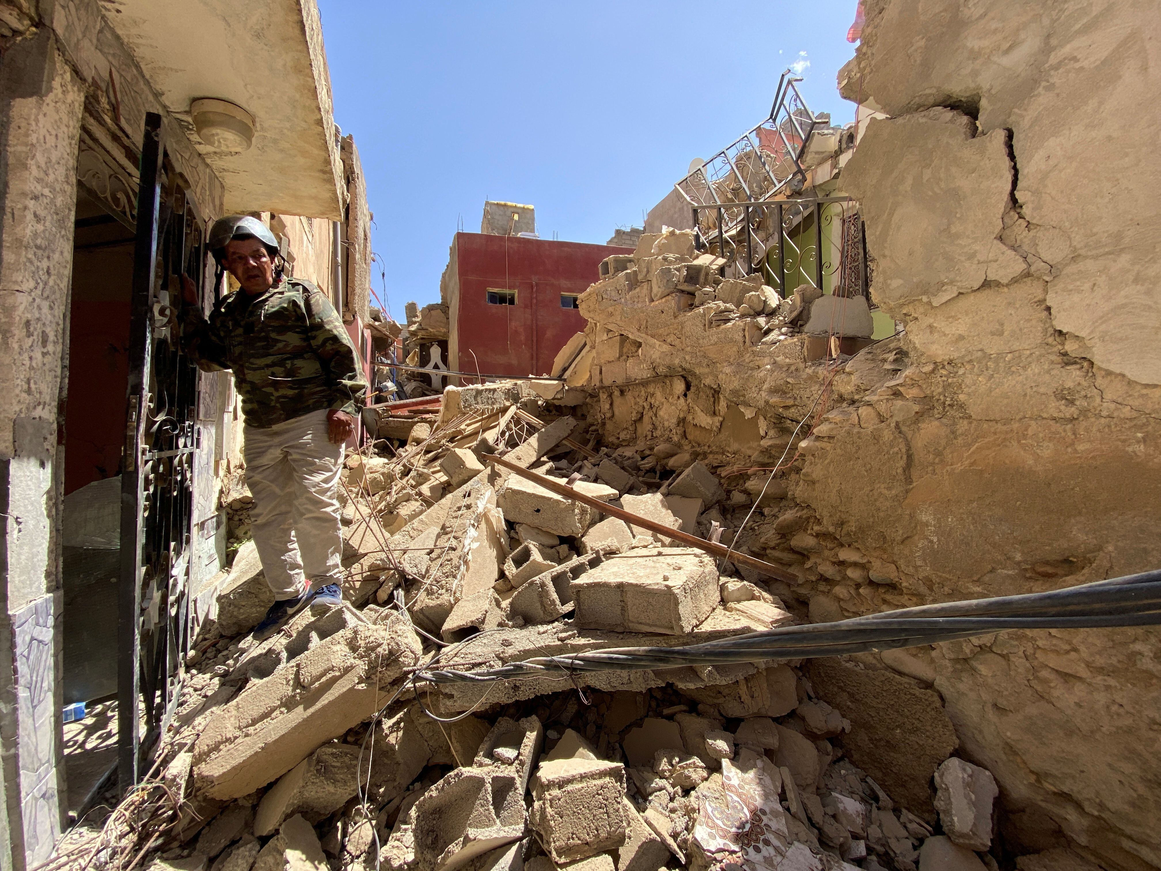 Vista general de los daños tras un fuerte terremoto en Amizmiz, Marruecos, 9 de septiembre de 2023 (REUTERS)