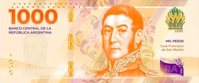 El nuevo billete de 1.000 pesos