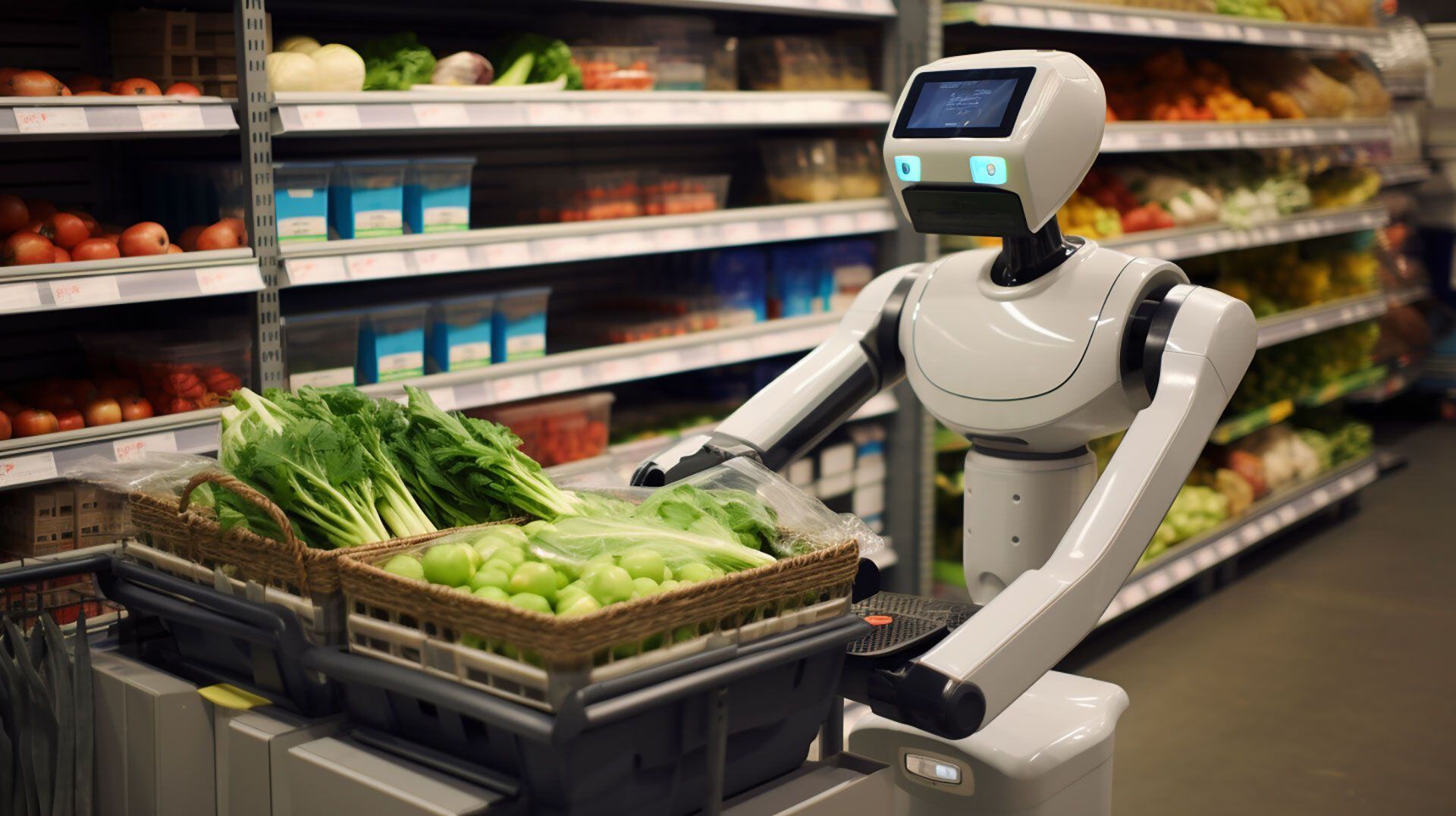 Un robot reponiendo productos en un supermercado representa más que una simple máquina realizando tareas. (Imagen ilustrativa Infobae)