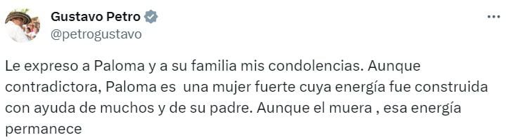 Eso dijo el presidente Colombiano en su cuenta de X, antes Twitter - crédito X