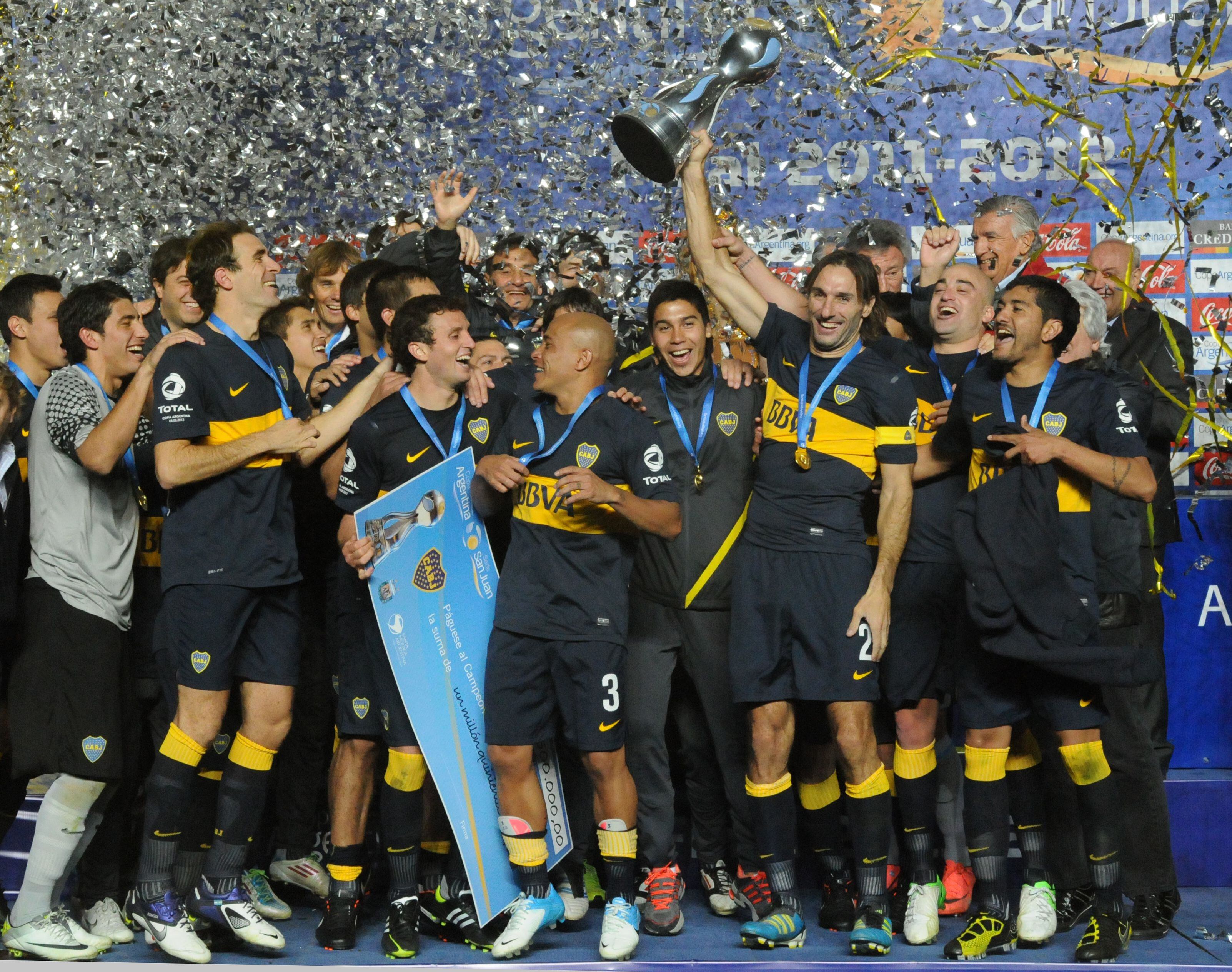 Boca le ganó a Racing la final de la Copa Argentina en 2012 (Fotobaires)