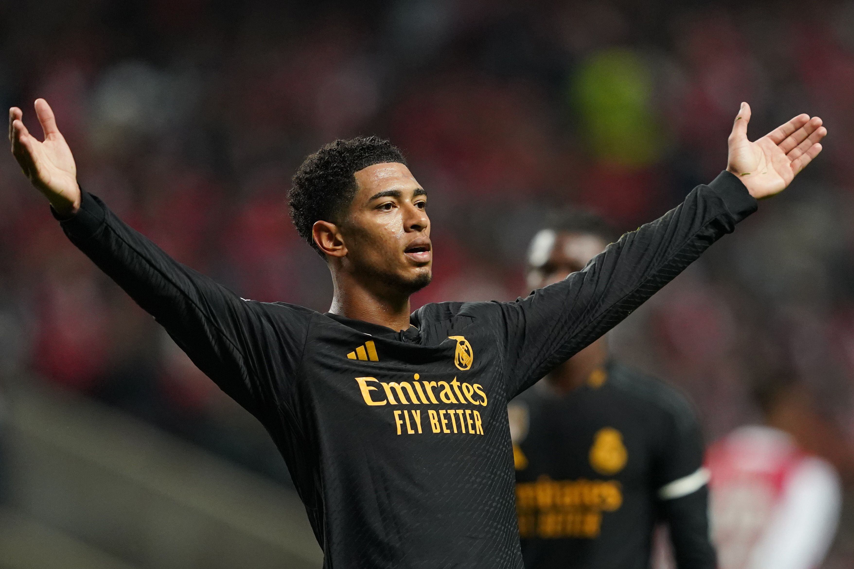 Jude Bellingham celebra su gol ante el SC Braga. EFE/EPA/HUGO DELGADO 