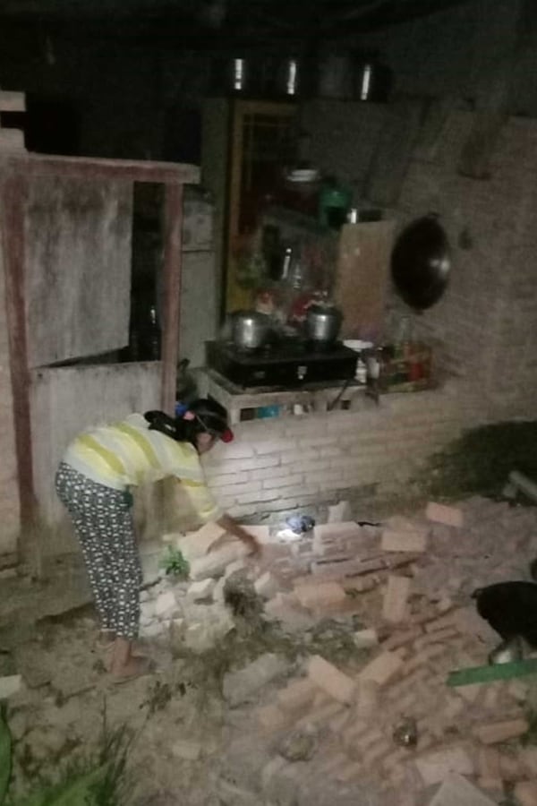Una de las casas que quedÃ³ destruida por el sismo (AFP)