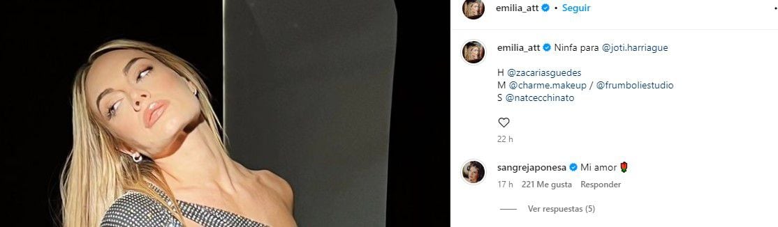 El mensaje de la China Suárez por el cambio de look de Emilia Attias (Instagram)