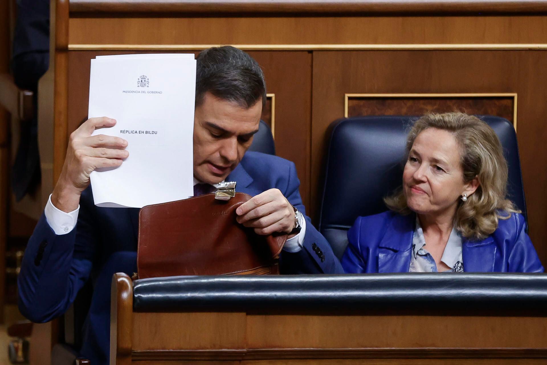 Sánchez en el Congreso de los Diputados. (EFE/ Juan Carlos Hidalgo)