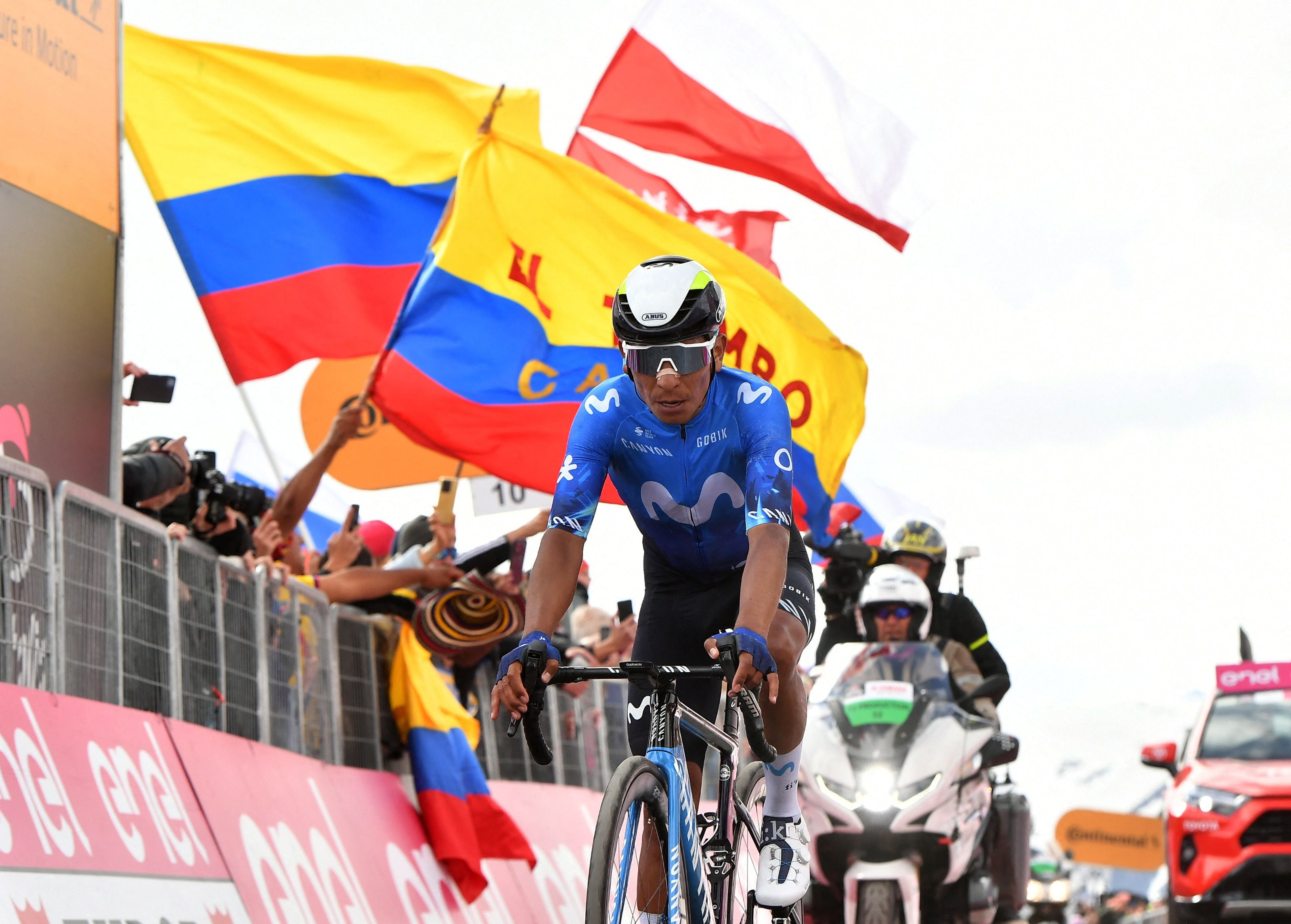 El colombiano fue el más combativo de la Etapa 15 del Giro de Italia al líder por varios kilómetros la carrera - crédito REUTERS/Jennifer Lorenzini