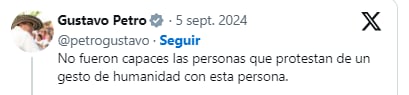 Presidente Petro reprochó actitud de manifestantes en Cesar - crédito @Petrogustavo/X