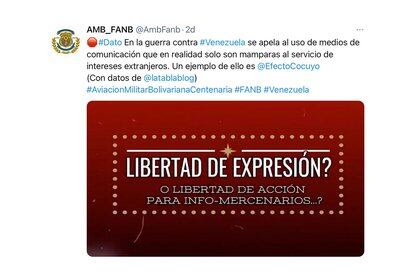 El mensaje de la Aviación contra medios de comunicación