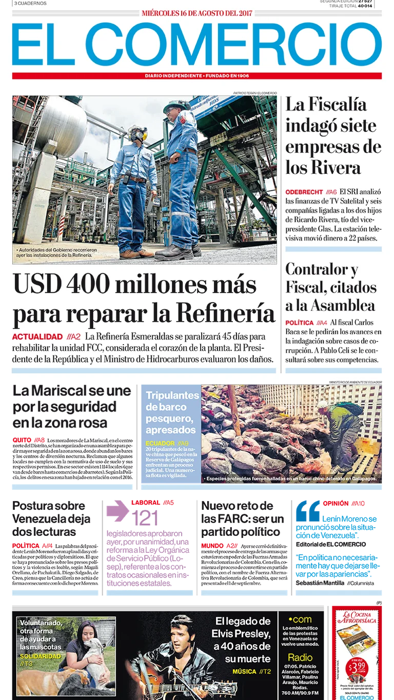 El Comercio Ecuador Miércoles 16 De Agosto De 2017 Infobae
