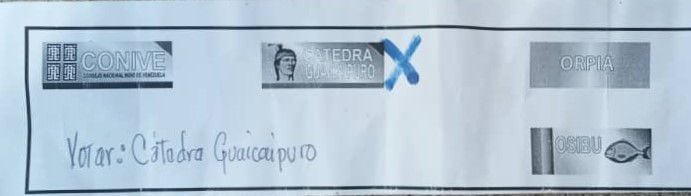 Esto le entregaban a los indígenas para imponerles por quién votar en Amazonas