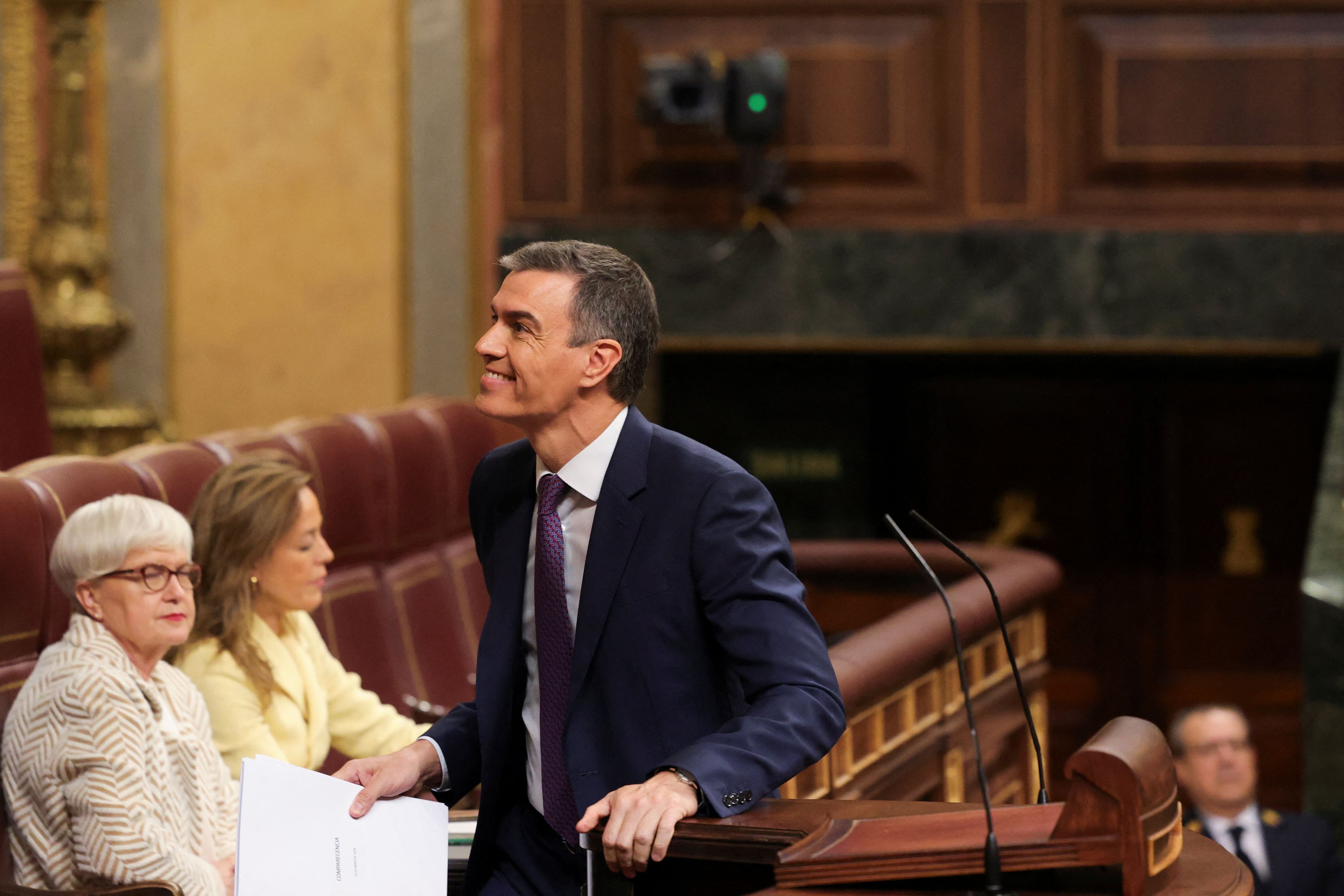 El presidente del Gobierno, Pedro Sánchez, en el Congreso. (REUTERS/Violeta Santos Moura)