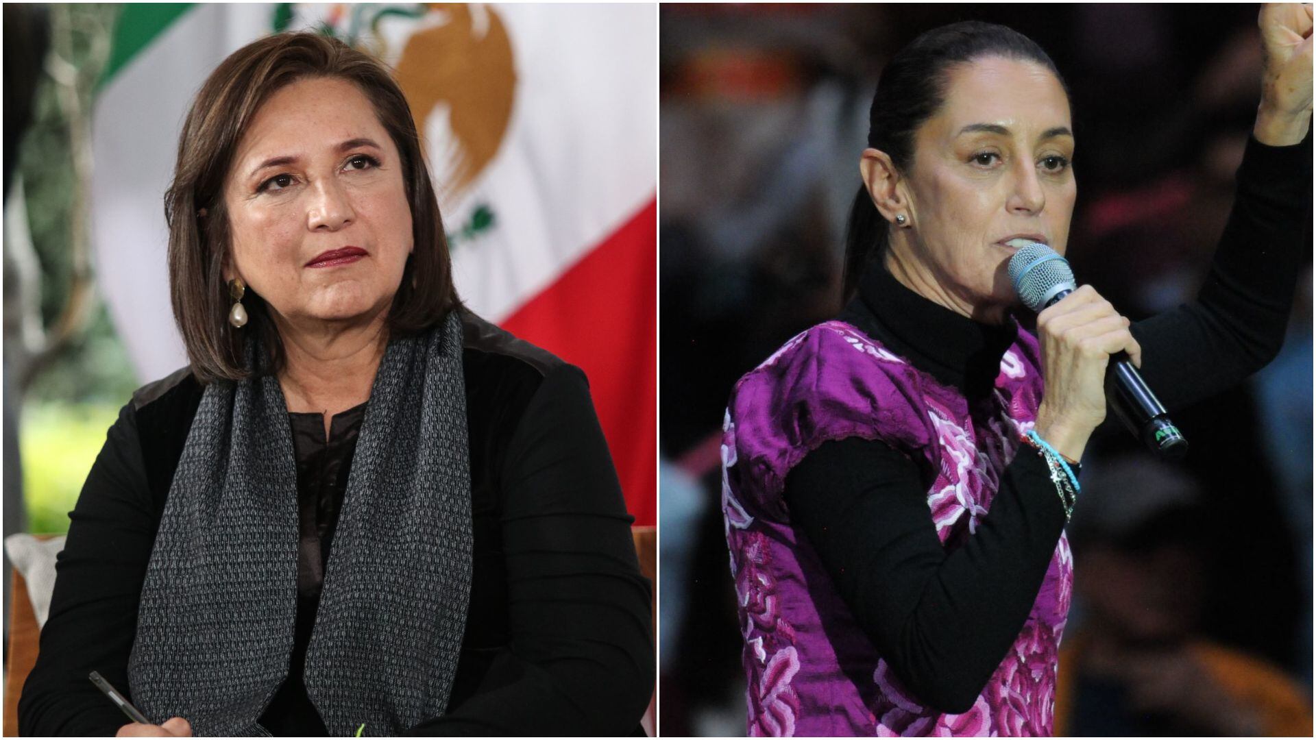 Xóchitl Gálvez-Claudia Sheinbaum-Precampañas-Elecciones 2024-México-5 de diciembre