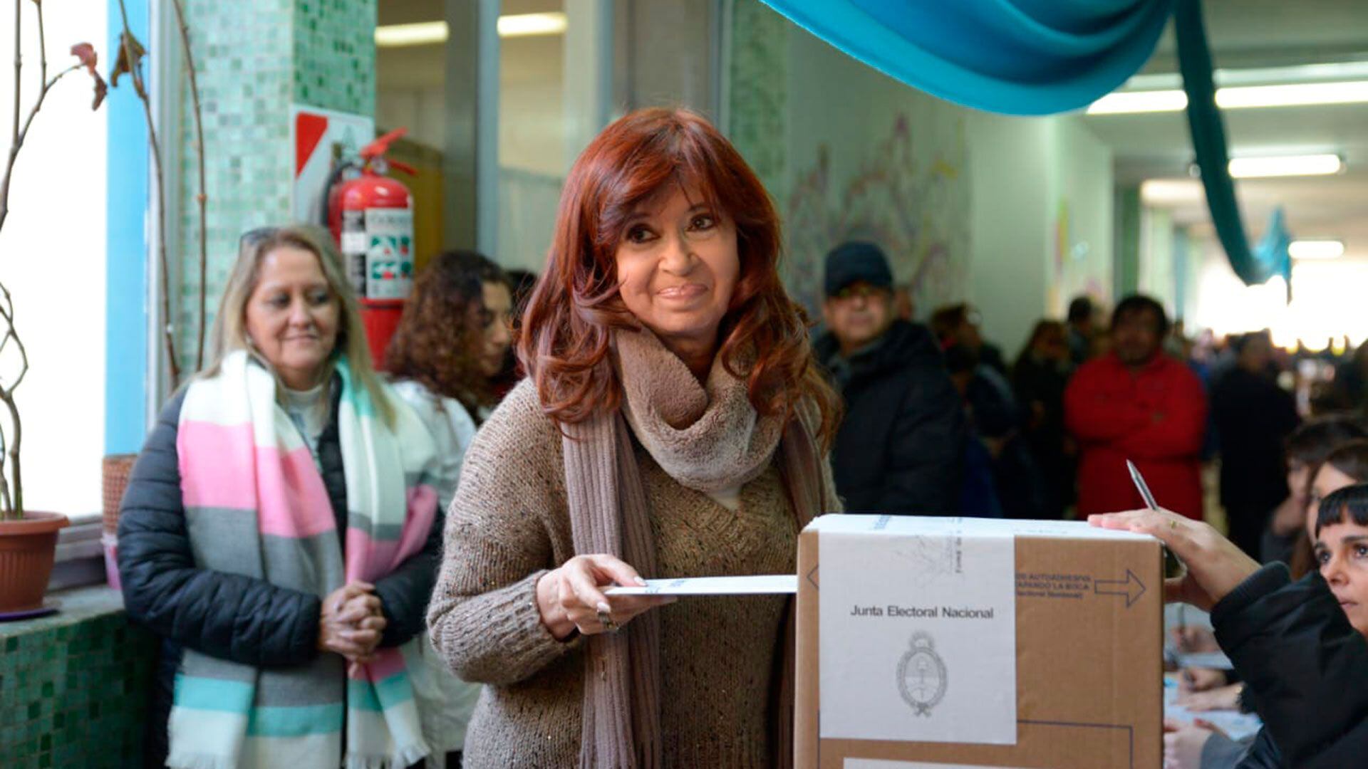 La votación de Cristina Kirchner en Río Gallegos durante las elecciones de 2019 (Imagen de archivo)