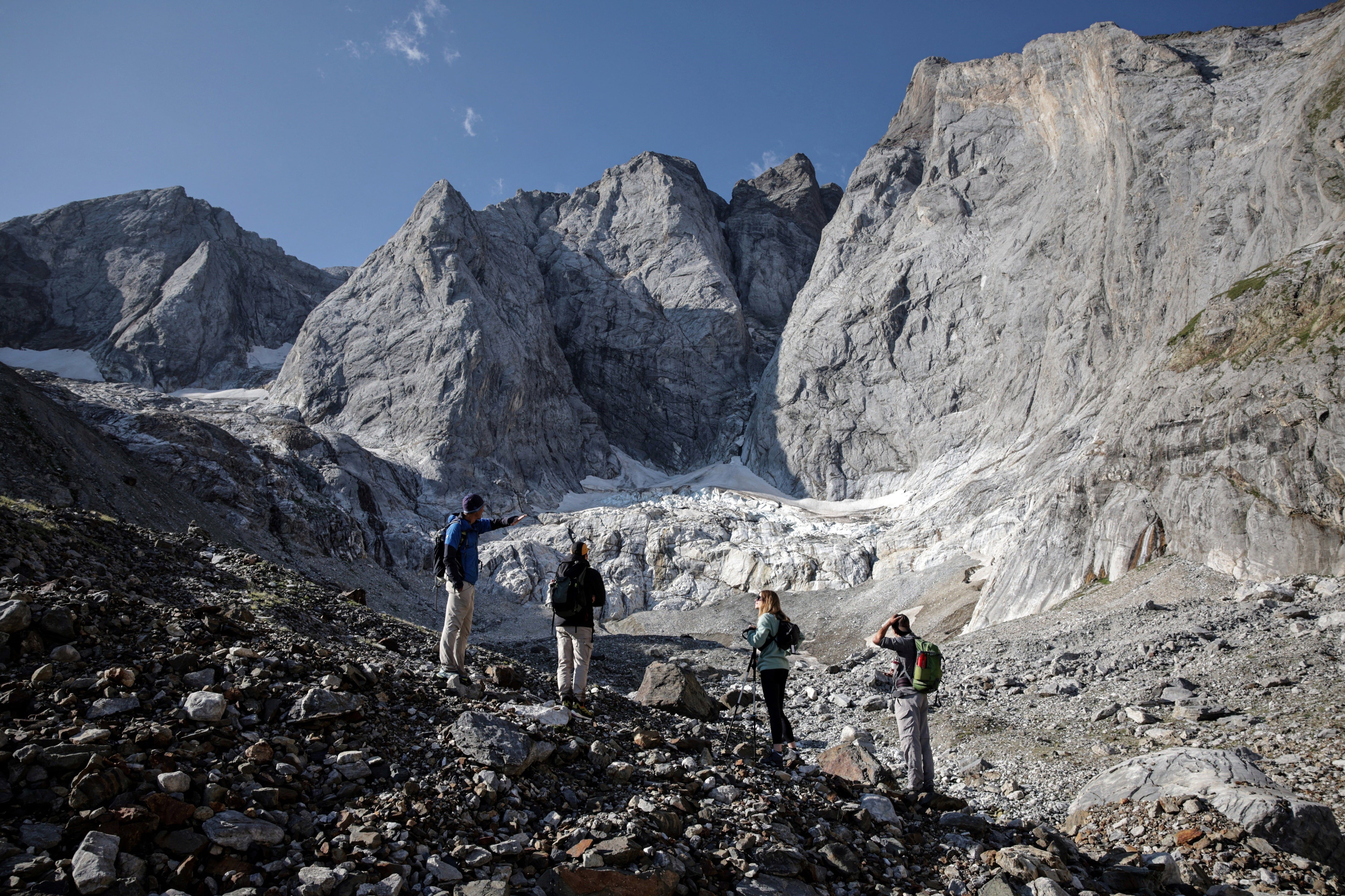 Alrededor de la mitad del siglo XIX había un centenar de glaciares en los Pirineos. Hoy, unos veinte desaparecieron, según estimaciones del experto. (AFP)