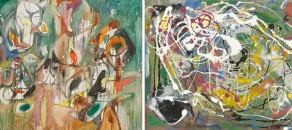 "Un año el algodoncillo" (1944), Arschile Gorki y "Verano" (1944-45), de Hans Hoffman 