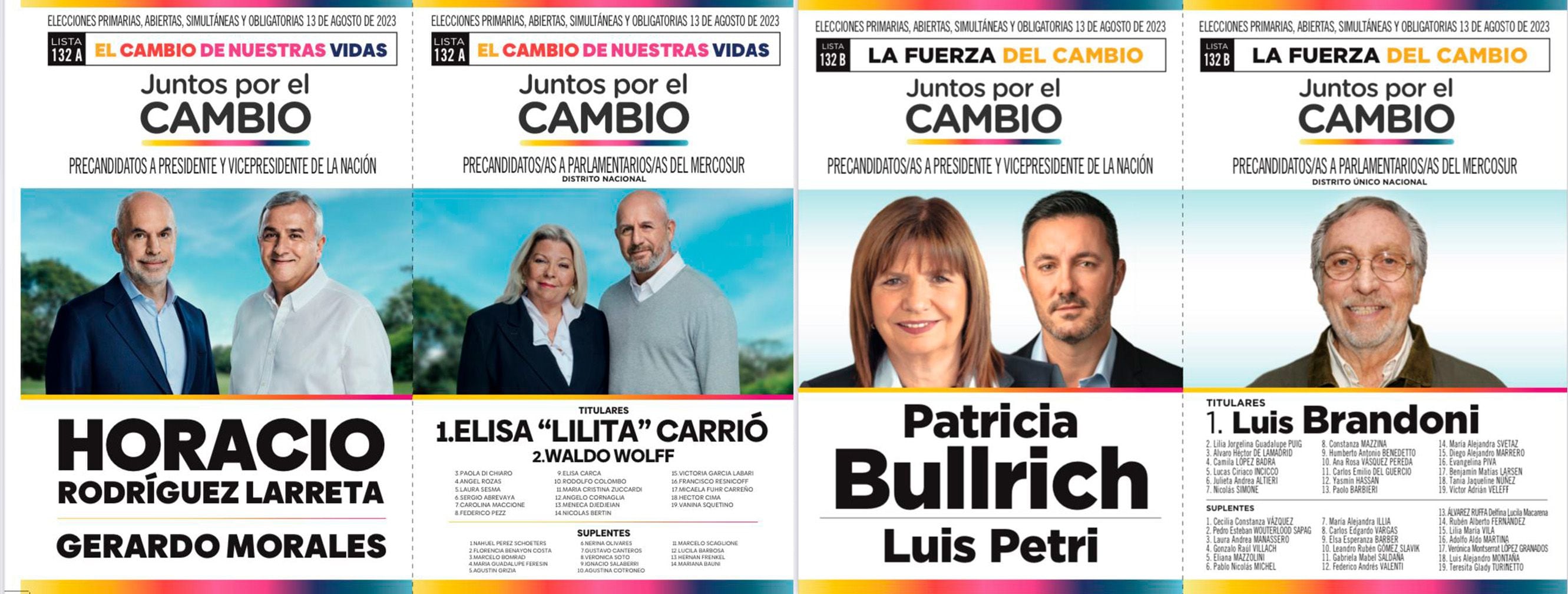 Las boletas de Larreta y Bullrich para las PASO