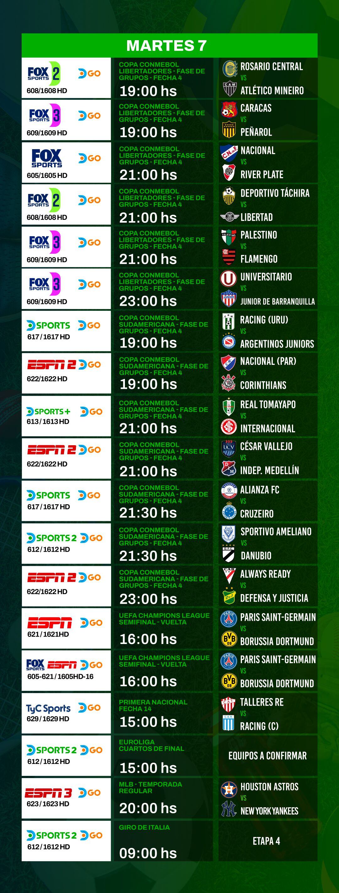 Agenda deportiva