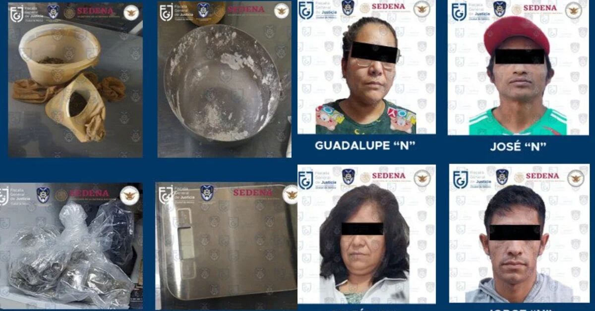 Narco at CDMX: Sedena seized drugs and arrested four people in Iztapalapa