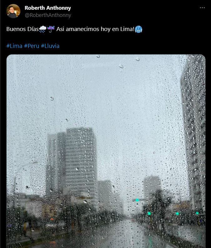 Usuario en X, antes Twitter, reacciona a la situación de lluvia en distritos de Lima - Crédito: Infobae Perú.