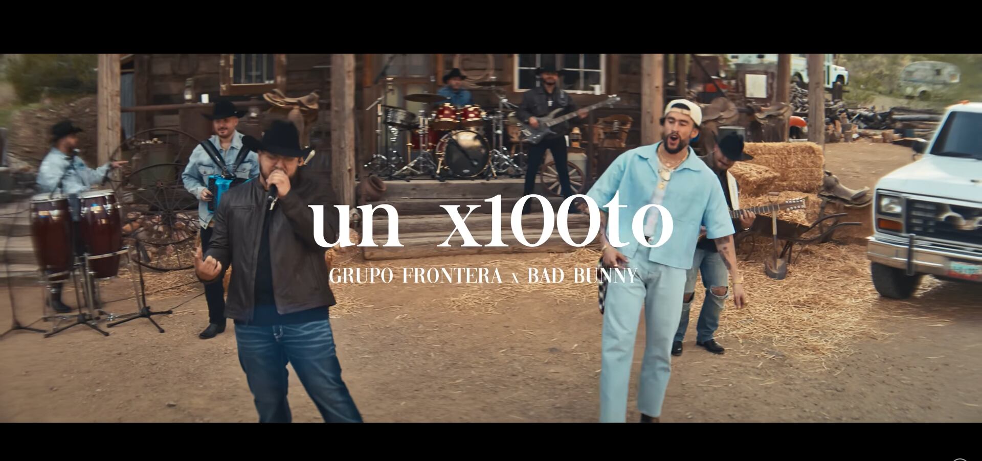 "un x100to", canción de Grupo Frontera y Bad Bunny. Foto: captura de Youtube