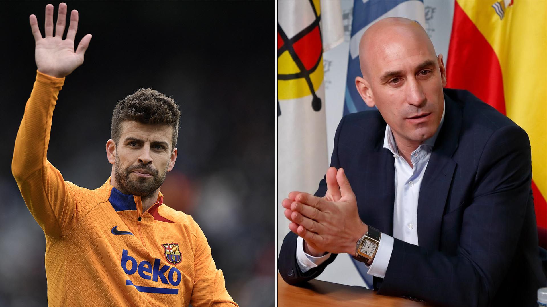 Gerard Pique y Luis Rubiales