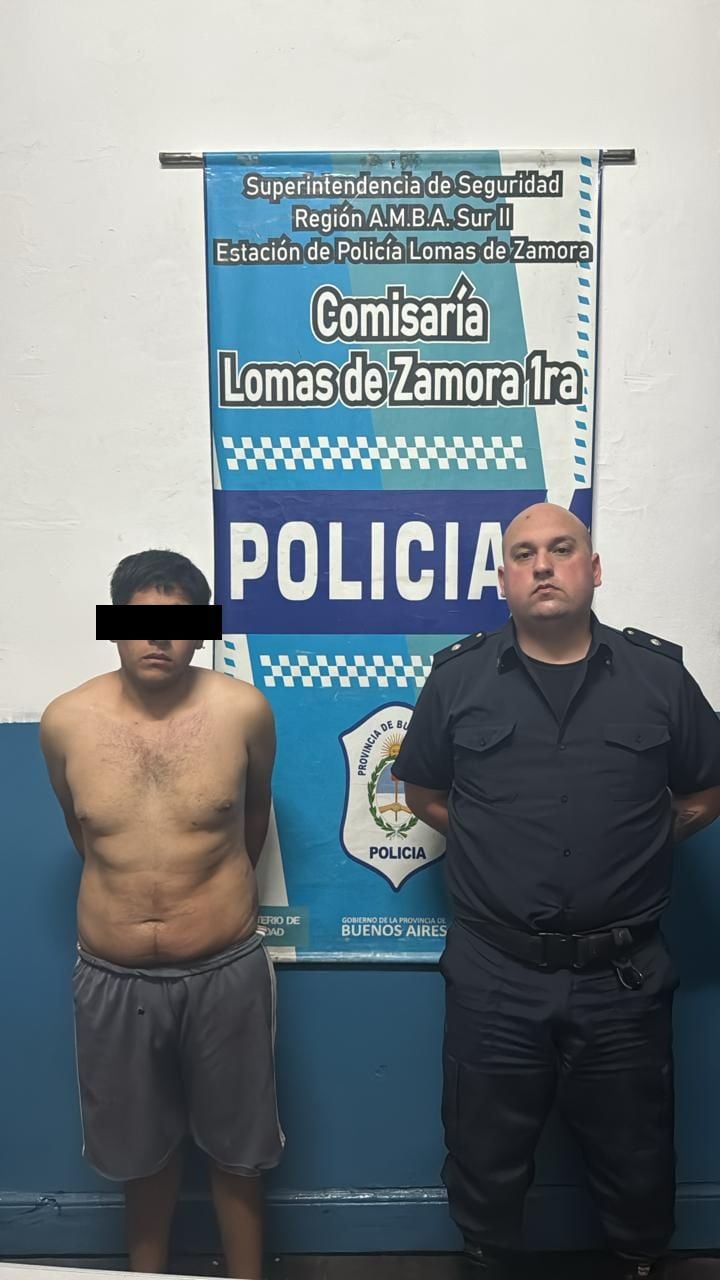 Joven detenido en Lomas de Zamora