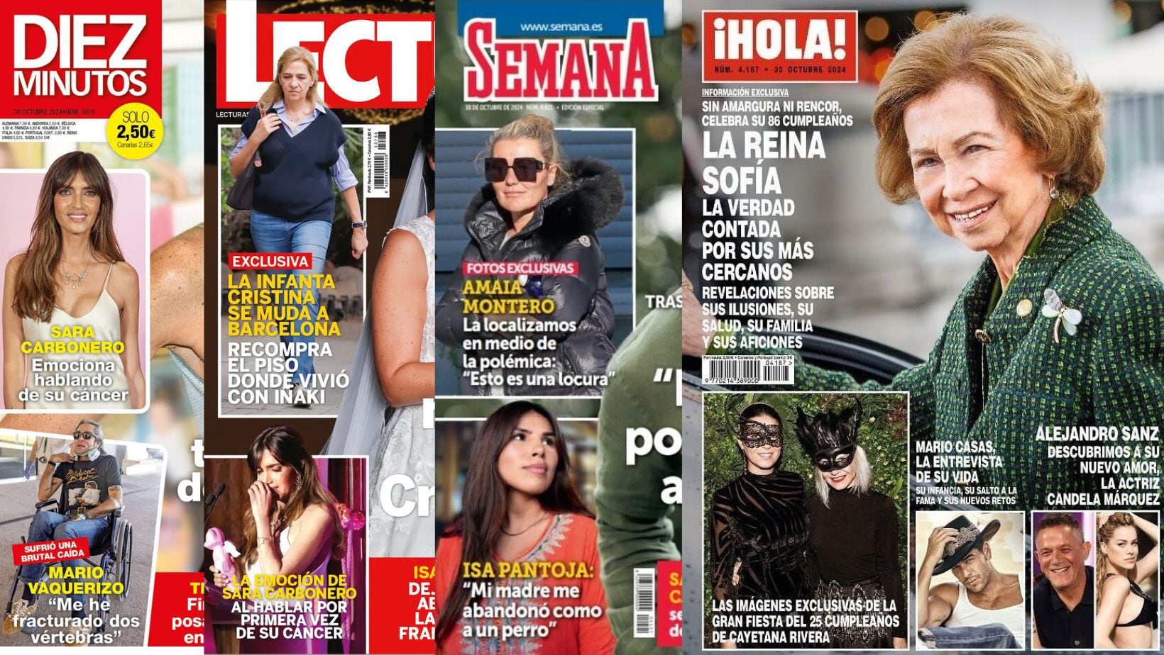 Portadas de las revistas del 16 de octubre de 2024 (Montaje Infobae / Eveling Díaz Soriano)