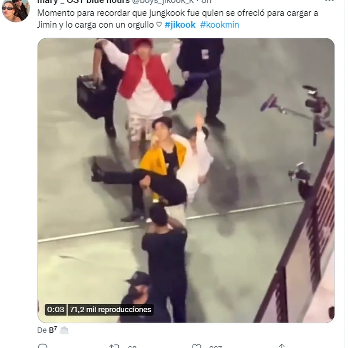 BTS: Jungkook made a furor by carrying Jimin in his arms after his concert in  Las Vegas - Infobae