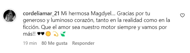 Mónica Sánchez agradece palabras de Magdyel Ugaz.