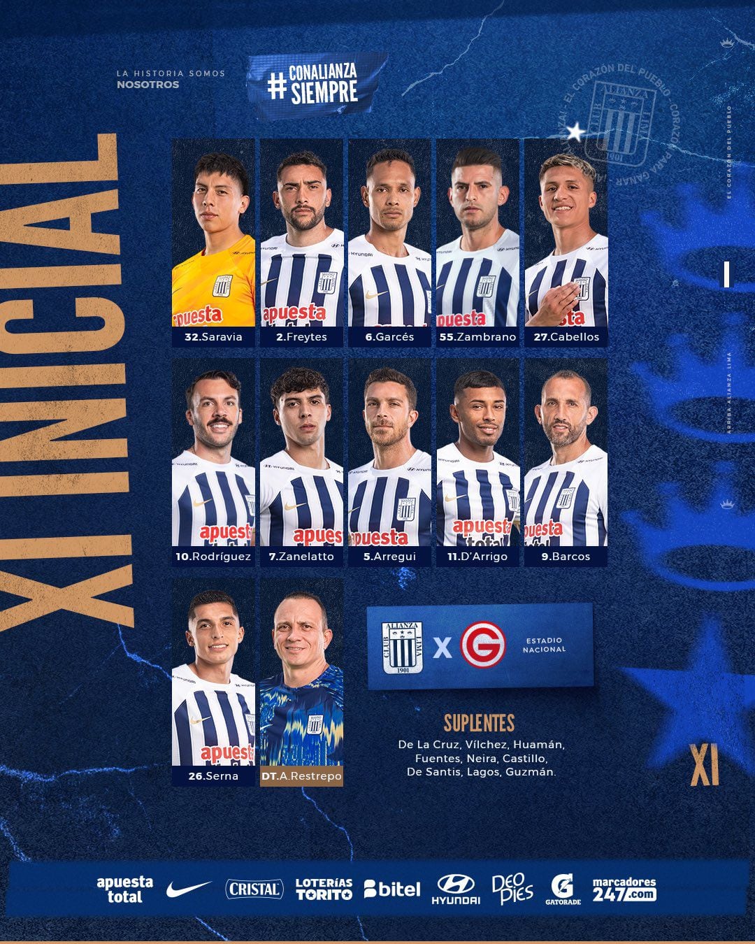 Alineación de Alianza Lima