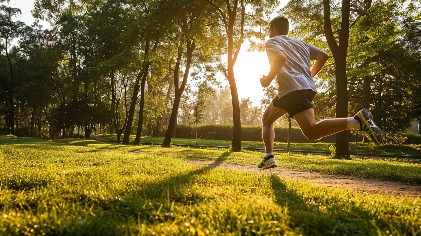 Imagen revitalizante de persona corriendo en el parque, practicando ejercicio para mejorar su salud y bienestar. La escena transmite energía positiva y muestra el compromiso con un estilo de vida activo. (Imagen Ilustrativa Infobae)