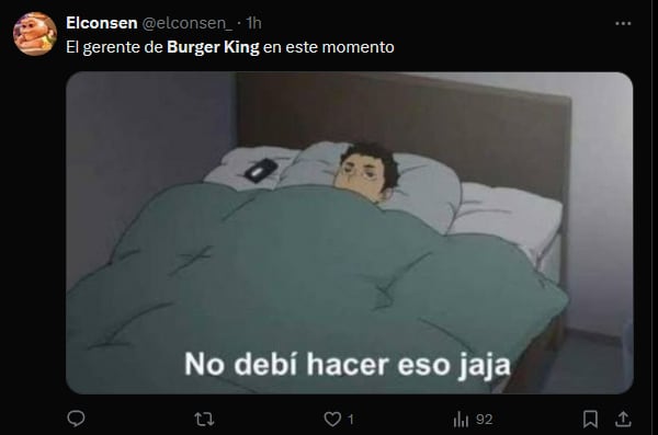 Memes Burguer King foto:Captura  X