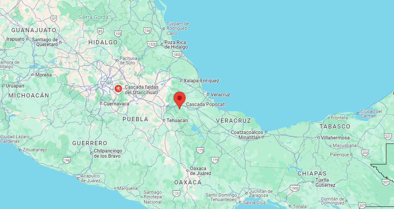 El rió Popocatempa está ubicado en Veracruz (Google Maps)