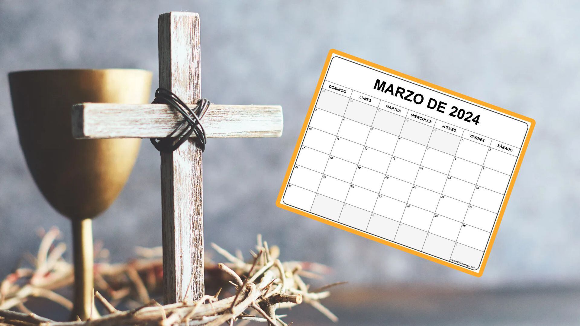 Calendario de Semana Santa 2024.
