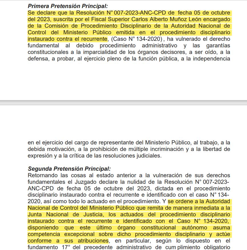 Acción de amparo del fiscal Rafael Vela Barba