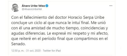 Death reactions Horacio Serpa