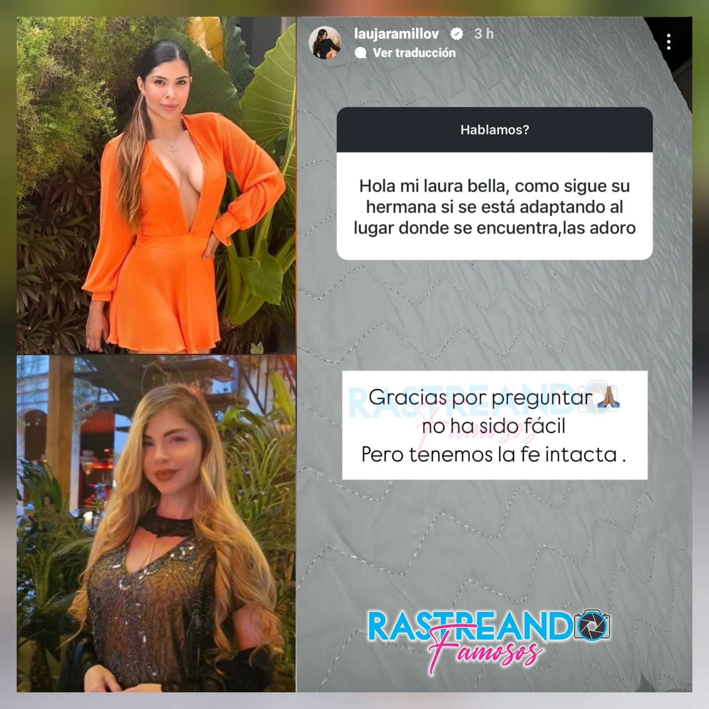 Seguidores de Angélica Jaramillo están interesados en conocer detalles sobre su proceso de recuperación - crédito @rastreandofamosos/Instagram