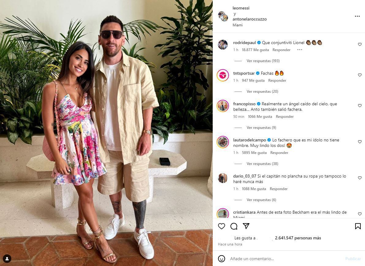 la foto de messi y antonela roccuzzo que fue furor