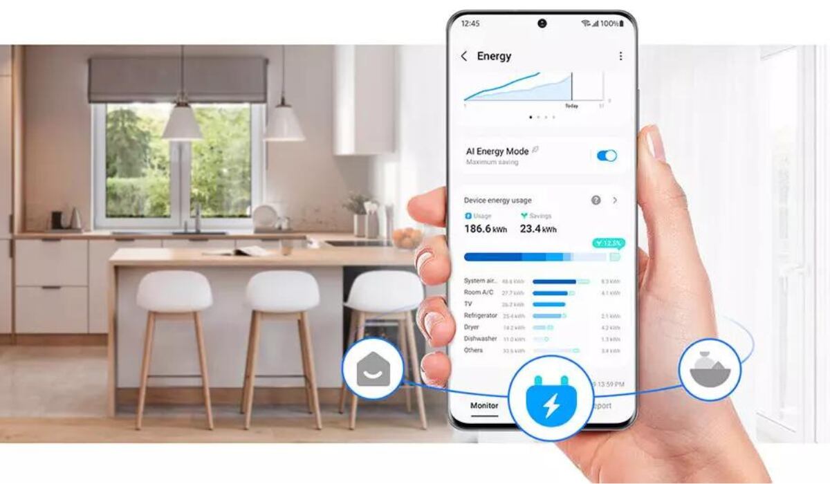 La función SmartThings Energy permite realizar un seguimiento del gasto energético. (Samsung)