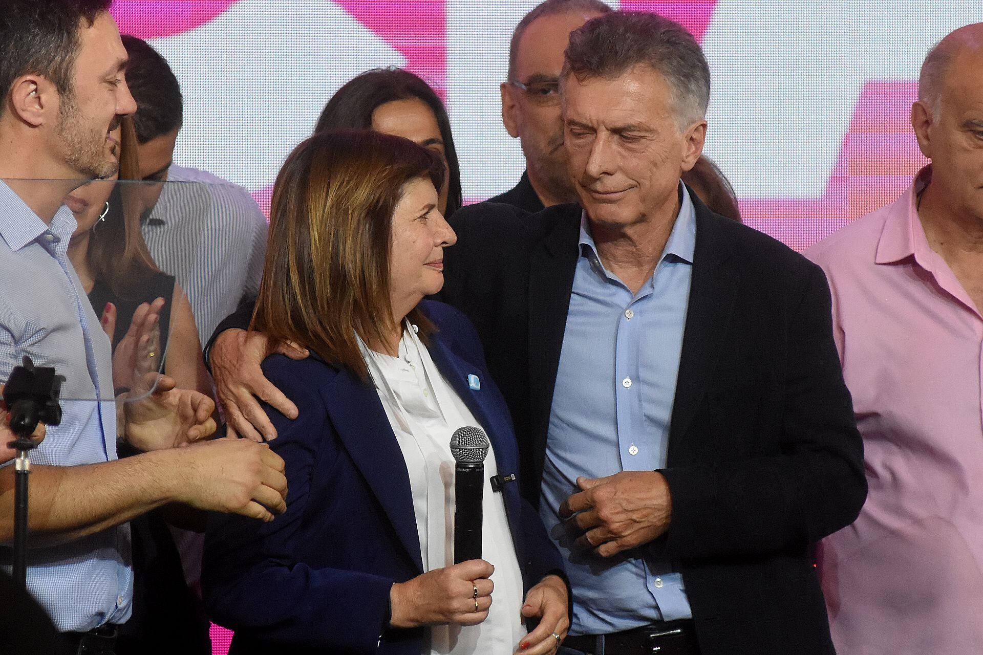 El líder del PRO junto a Patricia Bullrich, la candidata derrotada 