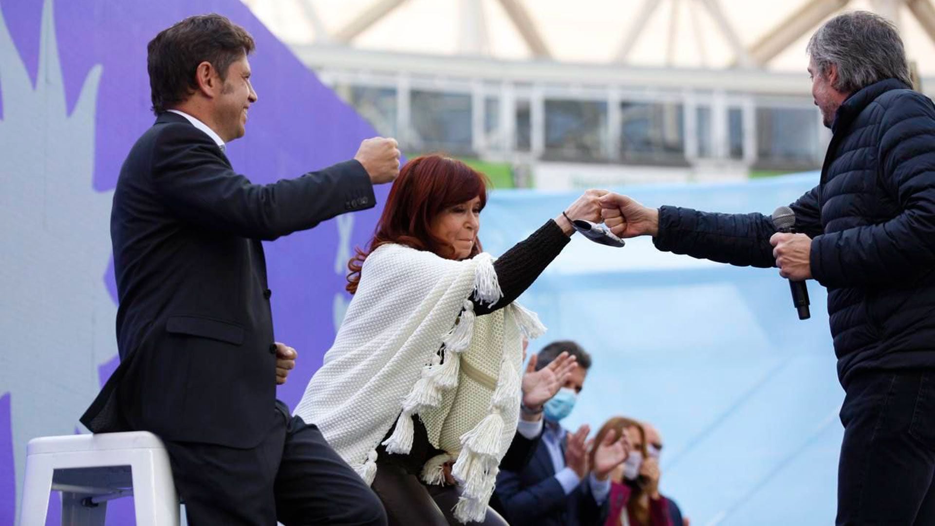 Axel Kicillof - Cristina Fernandez de Kirchner - Maximo Kirchner - Alberto Fernandez