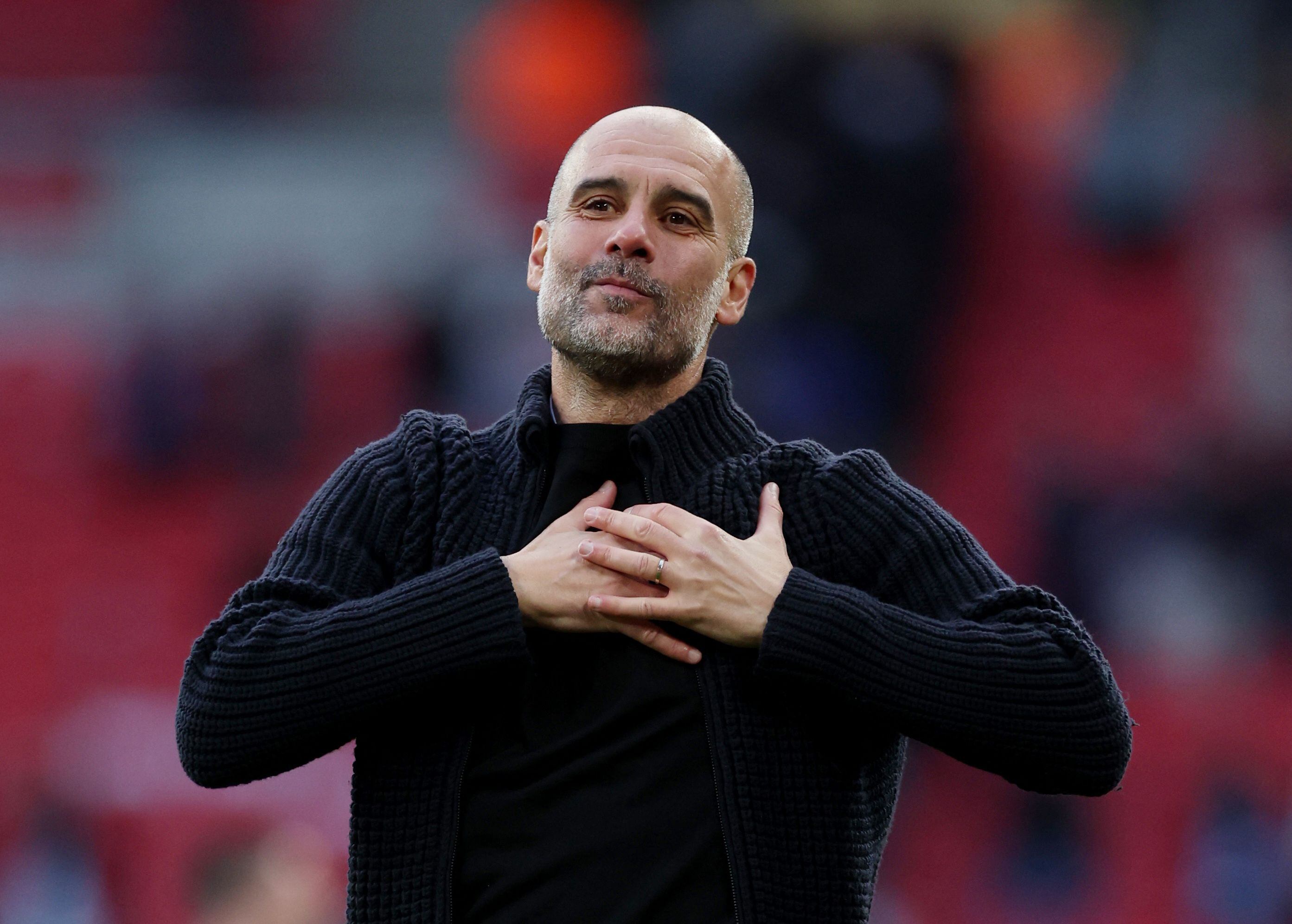 Continuará: la agencia de representación de Guardiola confirmó que seguirá al frente del Manchester City en la próxima temporada (Reuters/Paul Childs)