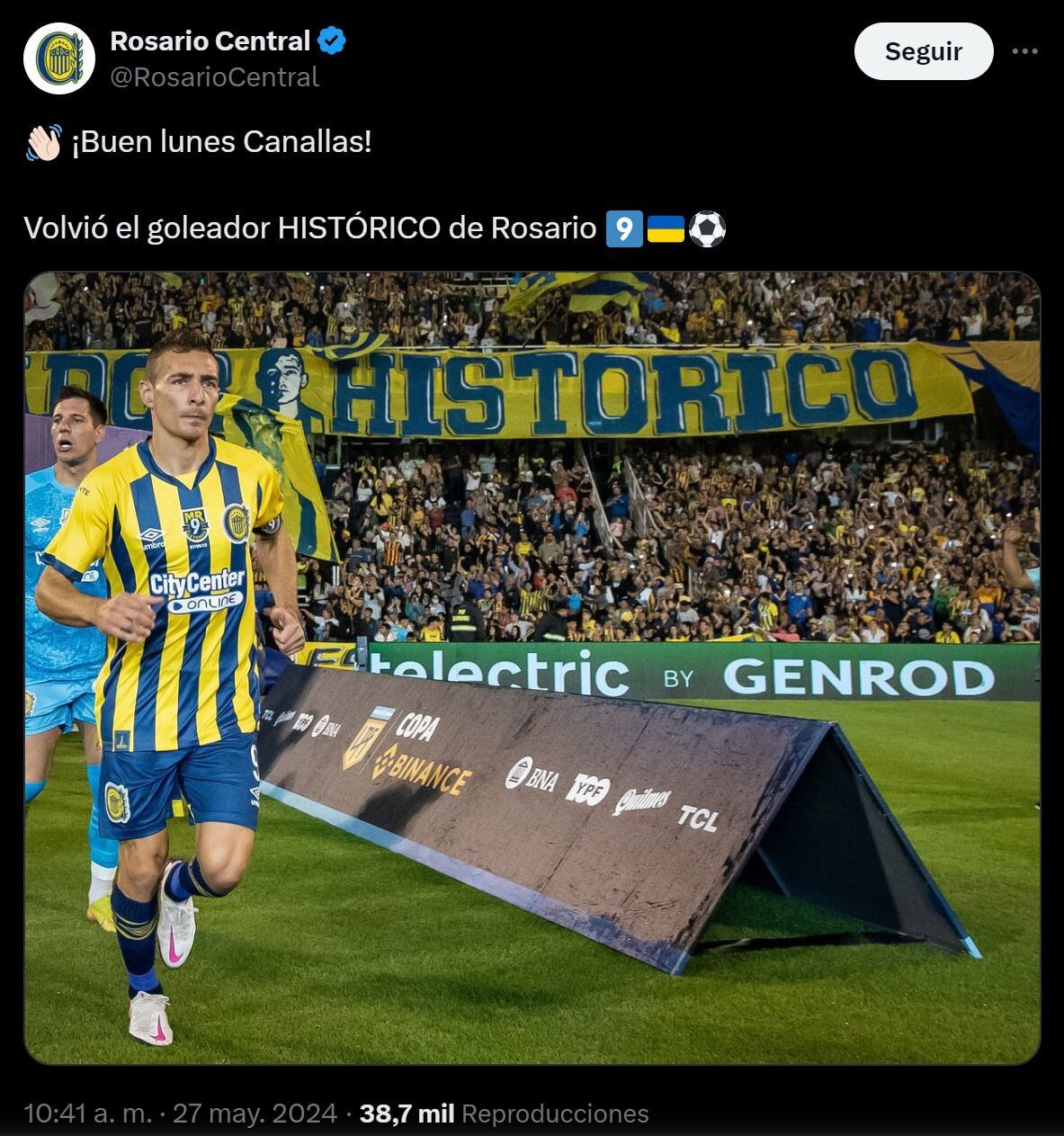 Marco Ruben vuelve a Rosario Central