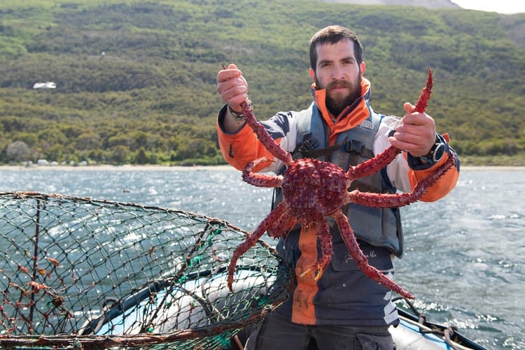 Pescador de Puerto Almanza. AllÃ­, vive una comunidad que se dedica a la pesca artesanal centolla. (Greenpeace)