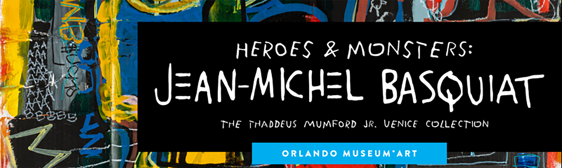 Flyer de la muestra Basquiat en el Museo de Orlando