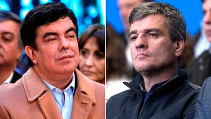 Fernando Espinoza, alcalde de La Matanza y "Juanchi" Zabaleta, intendente de Hurlingham enfrentados por la presidencia de la Federación Argentina de Municipios (FAM).