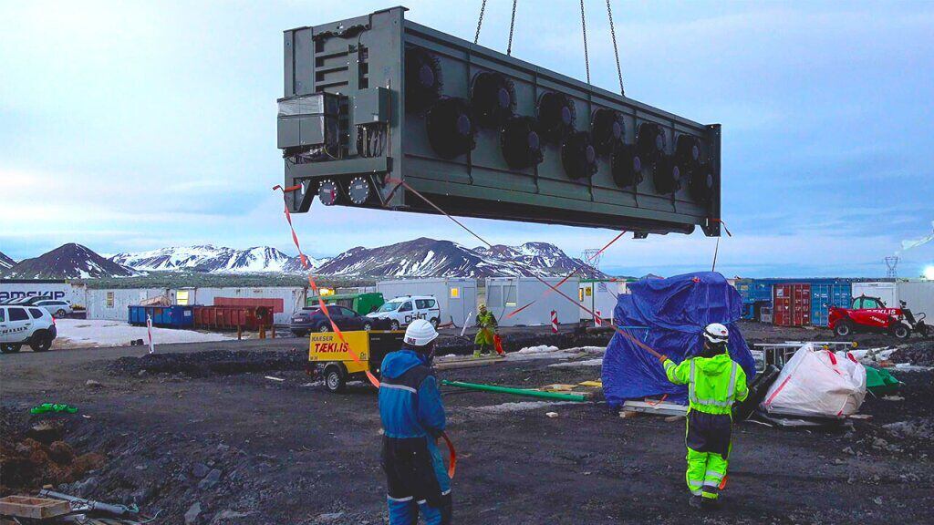 Las emisiones son almacenadas en estos contenedores. (Foto: Climeworks)