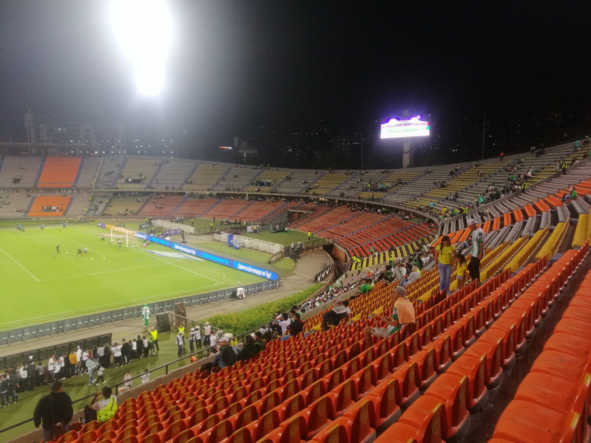 Las postales del Atanasio Girardot vacío en el partido de Nacional vs. Águilas por los cuartos de final de la Copa BetPlay 2023 - crédito Win Sports y Redes sociales.