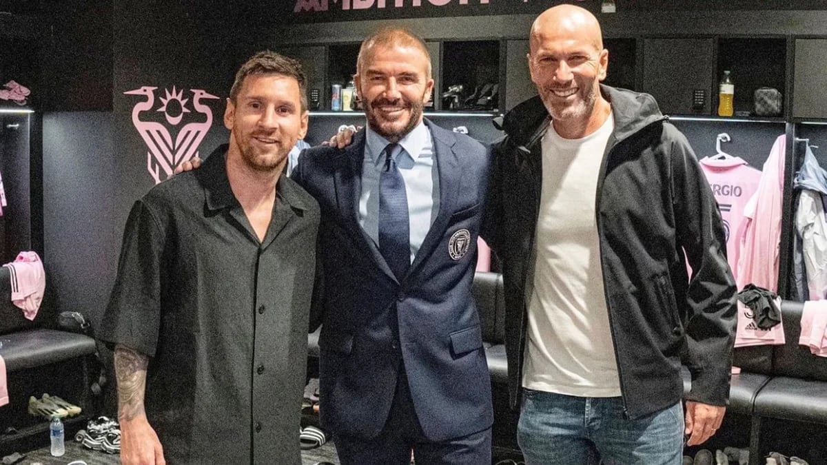 Zinedine Zidane viajó a Miami para ver a Lionel Messi y una foto junto a David Beckham recorrió el mundo - Infobae